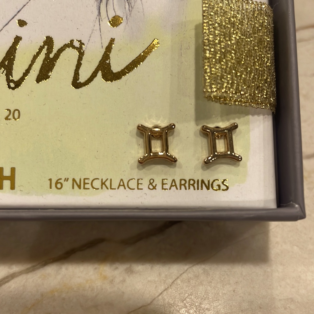 Kitsch “Gemini” Necklace And Earring Set *Never Been Used*